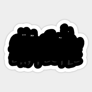 Ew People Meowy black cat lovers Gift Sticker